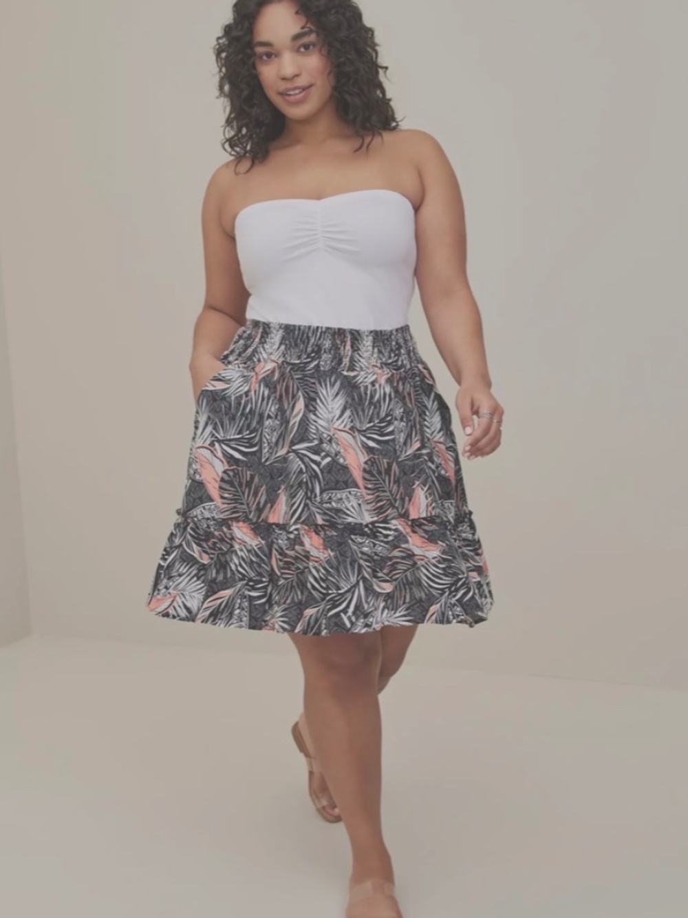 Torrid Mini Smocked Waist Skirt - Picture 2 of 6